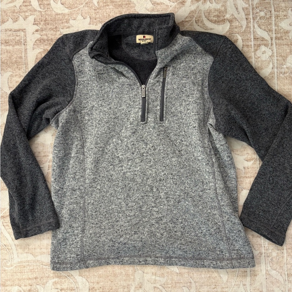 Woolrich Men's Two-Tone Gray Zip-Up Sweater Size L